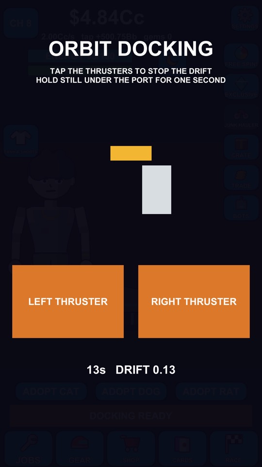 Orbit Docking: nudge the ship into the port